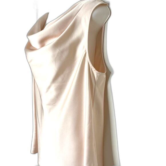 NWOT J.CREW .365 SUBTILE PINK SATIN LOOK COWL NECK SLEEVELESS TOP SIZE MEDIUM - Picture 6 of 9